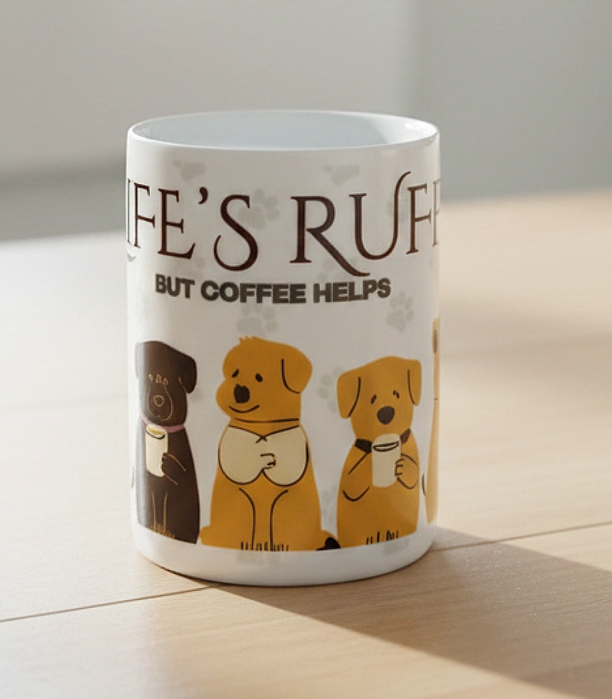 AWPA Coffee Mug - Life's RUFF, but coffee helps - Image 2