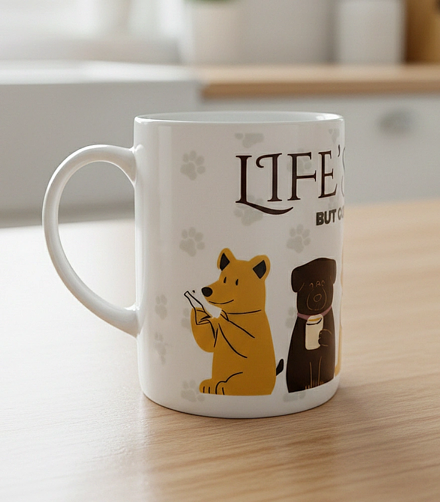 AWPA Coffee Mug - Life's RUFF, but coffee helps - Image 3